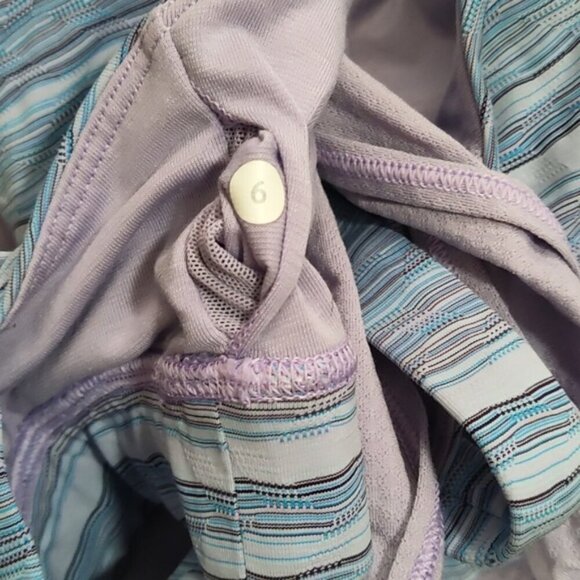 Lululemon Ready & Go Tank Top sz 6 Lilac Wave Twist Kayak Blue - Picture 9 of 10